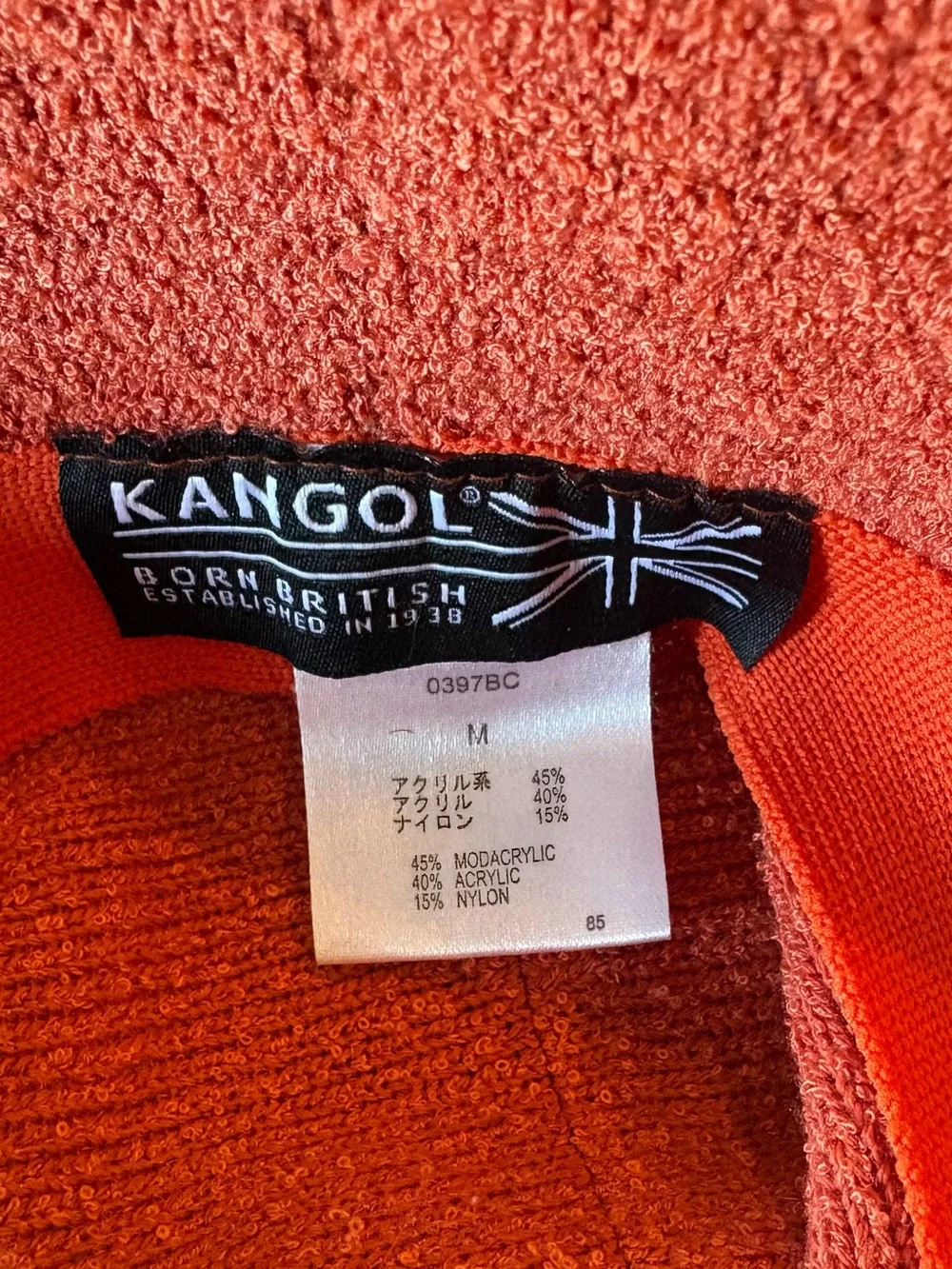 Kangol Bermuda Bucket Hat Orange Coral Size M Unisex